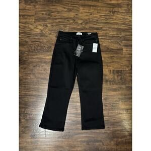 Nicole miller Black Jeans LUXE soho high rise Capri Sz:4